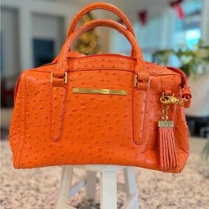 Brahmin Vibrant Orange Satchel